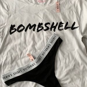 VS Sleep shirt and thong underwear